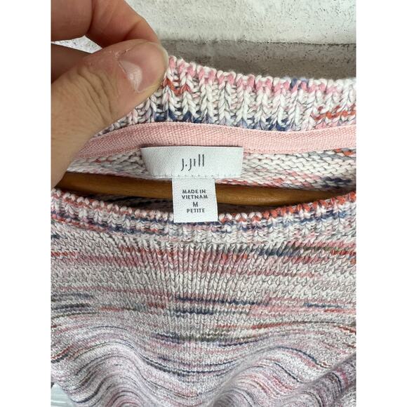 J. Jill Women's Space Dye Pullover Sweater Long Sleeve Multicolor Size M Petite - Picture 3 of 6